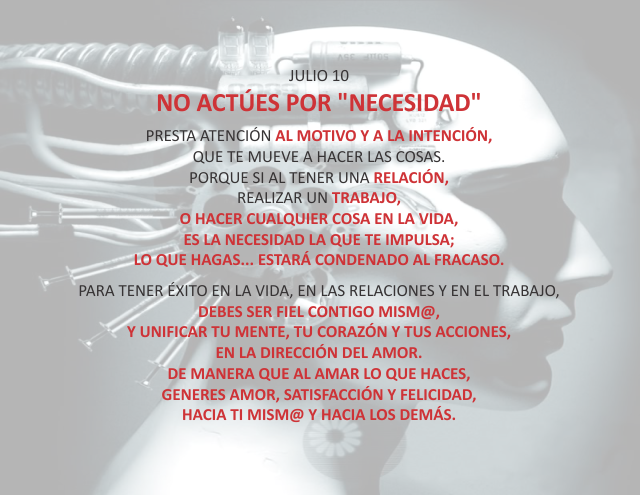 No actúes por 